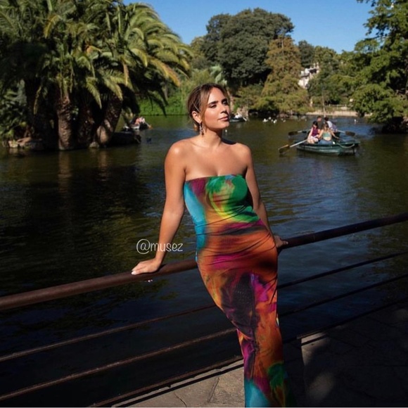 Zara PRINTED TULLE DRESS - Picture 10 of 16